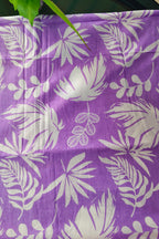 Lavender printed cotton fabric
