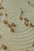 Peach beaded necklace set